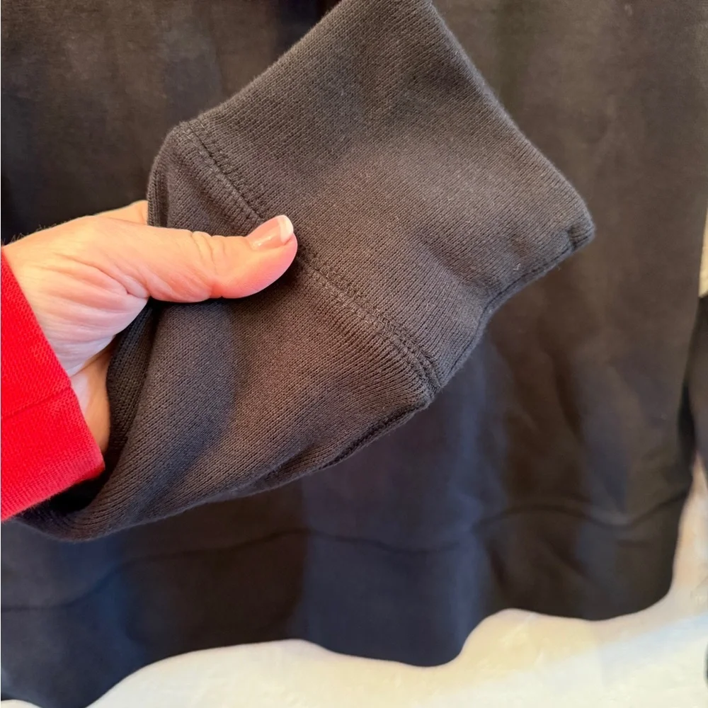 Banana Republic Men's Quarter Zip Pullover - Black Long Sleeve Sweatshirt NEW